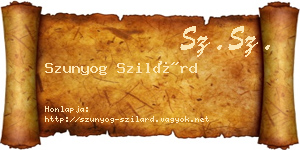 Szunyog Szilárd névjegykártya