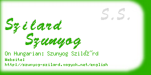 szilard szunyog business card